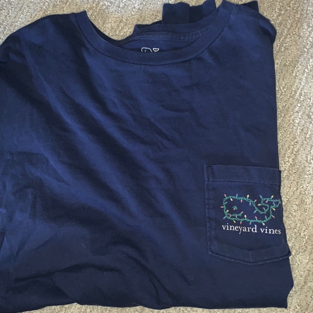 Navy vineyard vines holiday cotton long sleeve